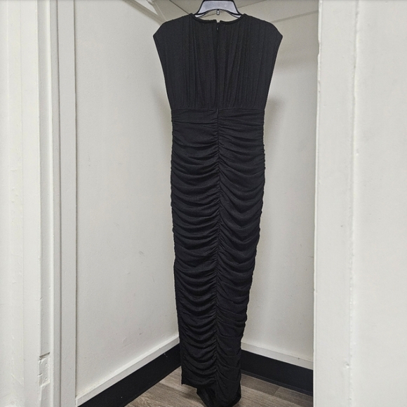 ELLIATT LORI PLUNGE NECK RUCHED SHEATH FORMAL DRESS WOMEN'S SIZE SMALL - Picture 6 of 16